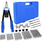 Pince � rivets kit de rivets, 5 mandrins interchangeables et 150 �crous de rivets, pince � rivets aveugles ...