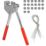 Pince � sceller 10 mm jeu de pinces � plomb rouge manche en plastique (1x pince � c�ble � sceller + 20 ...