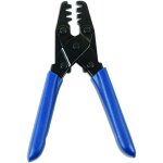 Pince � sertir � bec ouvert, manche bleu - noir.