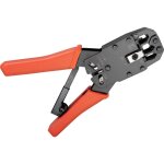 Pince � sertir pour fiches modulaires, version compacte, pour le sertissage de fiches western � 4, 6, ...
