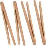 Pinces � toast classiques r�utilisables en bambou ? pince de cuisson en bois, id�ale pour grille - pain, ...