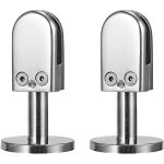 Pince verre pour d'escalier, 2 pi�ces pince verre 6 - 8mm, pince verre acier inoxydable 304, pinces verre ...