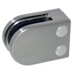 Pinces � verre pour garde - corps - mod�le 02 - demi - ronde 45x63 mm - support plat - zamak aspect inox ...