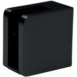 Pinces � verre pour garde - corps - mod�le 21 - carr� plat 45x45 mm en inox 316 finition noir anthracite ...