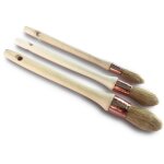 Lot pinceaux de pouce � rechampir brosse ronde soie blanche - quantit� x 1 - lot 3 pinceaux