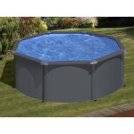 Piscine acier gris anthracite louko ronde 3, 20 x 1, 22 m - gr