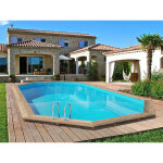 Piscine en bois habitat et jardin palma - 7. 57 x 4. 07 x 1. 31 m