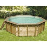 Piscine bois oc�a 4, 30 x 1, 20 m - liner beige - ubbink