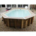 Ubbink - piscine bois oc�a 550 x 355 x 120 cm - couleur liner: bleu