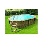 Ubbink - piscine bois oc�a 550 x 355 x 120 cm - couleur liner: bleu