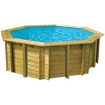 Piscine bois sunwater 3, 60 x 1, 20 m liner bleu - ubbink