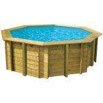Piscine bois sunwater 3, 60 x 1, 20 m liner bleu - ubbink