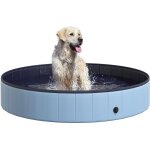 Piscine pour chien bassin pvc pliable anti - glissant facile � nettoyer diam�tre 160 cm hauteur 30 cm ...