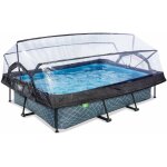 Exit toys - piscine exit stone 300x200x65cm avec pompe filtrante et dme - grise