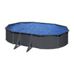 Gre - piscine acier gris anthracite louko ovale 5, 27 x 3, 27 x 1, 22 m - gré Gre - piscine acier gris anthracite louko ovale 5, 27 x 3, 27 x 1, 22 m - gré