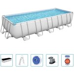 Bestway - piscine rectangulaire hors sol power steel 19281 l