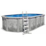 Piscine hors sol acier et rsine ovale 6, 10 x 3, 65 x 1, 32 m gris dgrad liberty