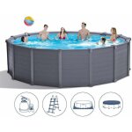 Intex ? piscine hors sol ronde 478 cm ? hauteur 124 cm ? pvc super - tough triple couche ? capacit� 16 ...