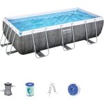 Bestway - piscine hors sol rectangulaire 404x201x100cm - structure anticorrosion, liner triple paisseur, ...
