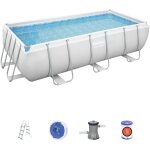 Piscine hors - sol tubulaire bestway power steel 404x201x100 cm purateur  cartouche de 2 006 l / h ...
