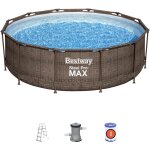 Piscine hors - sol tubulaire bestway steel pro max - 366x100cm - purateur  cartouche de 2 006 l / h ...