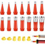 Pistolet � colle?acier inoxydable calfeutrage buse applicateur, 20pcs d'outils de buse en caoutchouc ...