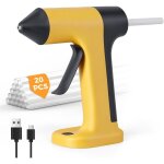 Pistolets � colle �lectriques 2000mah, pistolet a colle sans fil avec 20 b�tons de colle 7 mm x 130 mm, ...