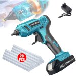 Pistolet � colle , pistolet � colle thermofusible �lectrique sans fil 100 w avec 20 b�tons de colle 11 ...