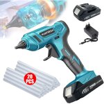 Pistolet � colle , pistolet � colle thermofusible �lectrique sans fil 100 w avec 20 b�tons de colle 11 ...
