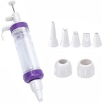 Pistolets � cr�me, pistolets � biscuits avec 7 douilles, seringue de d�coration de desserts, buse de ...