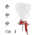 Pistolet à crépir pneumatique 1. 5 gallon avec 3 buses (4, 0 mm / 6, 0 mm / 8, 0 mm) - pour murs, plafonds, ... Pistolet à crépir pneumatique 1. 5 gallon avec 3 buses (4, 0 mm / 6, 0 mm / 8, 0 mm) - pour murs, plafonds, ...