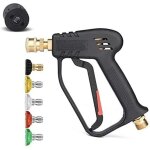 Pistolet de lavage voiture haute pression 4000 psi avec 5 embouts de buse d'eau, pistolet de nettoyage ...