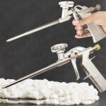 Pistolet  mousse, pistolet  mousse polyurthane calfeutrage btiment, mtal pu robuste en mousse expansible ...