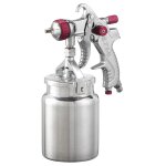 Pistolet a peinture aerographe reservoir inferieur 1000ml buse 14mm fervi a601ds