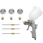 Pistolet � peinture � air comprim� avec 3 buses de 1, 5 mm, 2, 0 mm, 2, 5 mm, gobelet d'�coulement de ...
