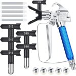 Jalleria - pistolet  peinture airless 12 pices avec protection de buse, buses de pulvrisation et pistolet ...