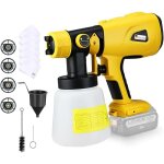 Pistolet a peinture, batterie systme de pulvrisation compatible avec dewalt 18v avec raccords de nettoyage ...