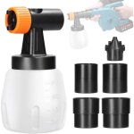 Pistolet  peinture, pistolet  peinture lectrique , conteneur de 800ml, 2 buses & 4 raccords de diamtre ...