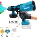 Teetok - pistolet � peinture, ensemble de syst�me de pulv�risation de peinture � batterie pistolet � ...