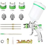 Pistolet � peinture pneumatique � gravit� avec r�servoir d'air de 600 cm� et trois buses (1, 4 mm, 1, ...