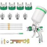 Pistolet pulv�risateur pneumatique hvlp avec buse de 1, 4 / 1, 7 / 2, 0 / 2, 5 mm, capacit� de 600 ml, ...