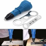Pistolet à rivets sans fil kit d'outil de perceuse électrique à rivets riveteuse adaptateur insert Écrou ... Pistolet à rivets sans fil kit d'outil de perceuse électrique à rivets riveteuse adaptateur insert Écrou ...