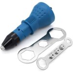 Pistolet à rivets sans fil kit d'outil de perceuse électrique à rivets riveteuse adaptateur insert Écrou ... Pistolet à rivets sans fil kit d'outil de perceuse électrique à rivets riveteuse adaptateur insert Écrou ...