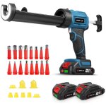 Pistolet � silicone 18v , 4 vitesses avec led, pour joint de carrelage?sceller, �tanch�ifier - avec deux ...