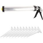 Pistolet pour silicone, pistolet � mastic avec 10 buse, pistolet - applicateur universel, 600 ml pistolet ...