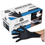 Lot 50 gants en nitrile jetable + 1 paire doublure gants protection coton rutilisable bbq pit boss