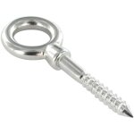 Piton bois oeil 6x60 oeil 14 inox a4 - 2 pi�ces