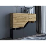 Bestmobilier ? buffet haut 120 cm ? style industriel ? panneaux de particules ? r�sistant � l'humidit� ...