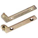 Pivots coud�s avec petits c�t�s - acier laitonn� longueur 70 mm - pour porte gauche - etablissement robert ...