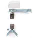 Pivot de portail pour tube de 50x50 mm carr� acier 45 x 45 mm , xu, equip� de ou sans verrou baionnette ...